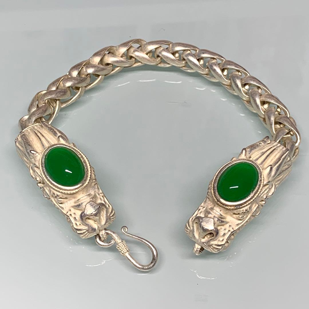 時代物　銀龍　ブレスレット　お守り　魔除け　縁起物