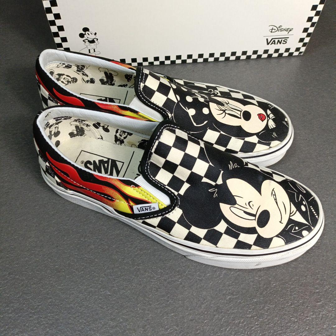 VANS ミッキー ミニー スリッポン　25cm コラボ　ファイヤー