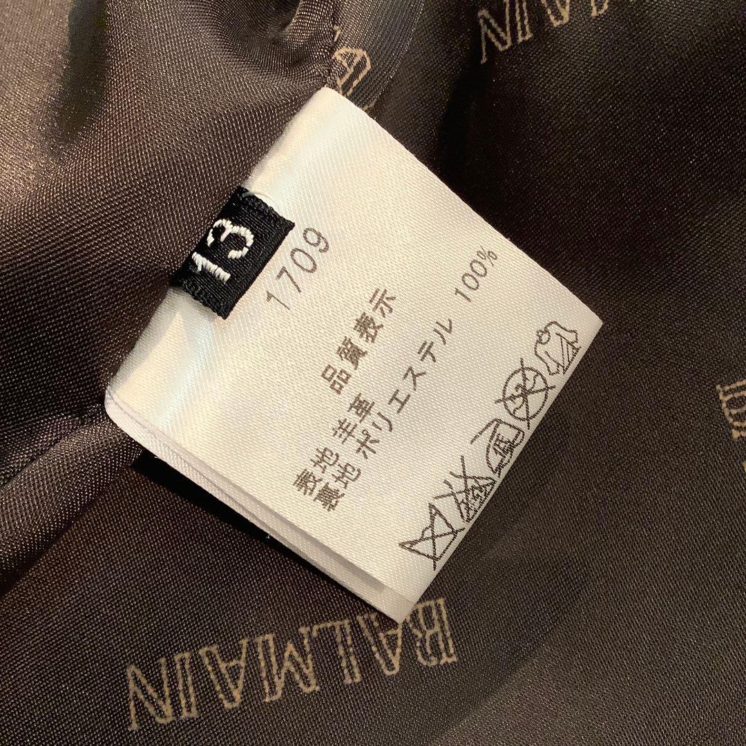 BALMAN バルマン　ラムレザージップアップジャケット　ネイビー　サイズ13