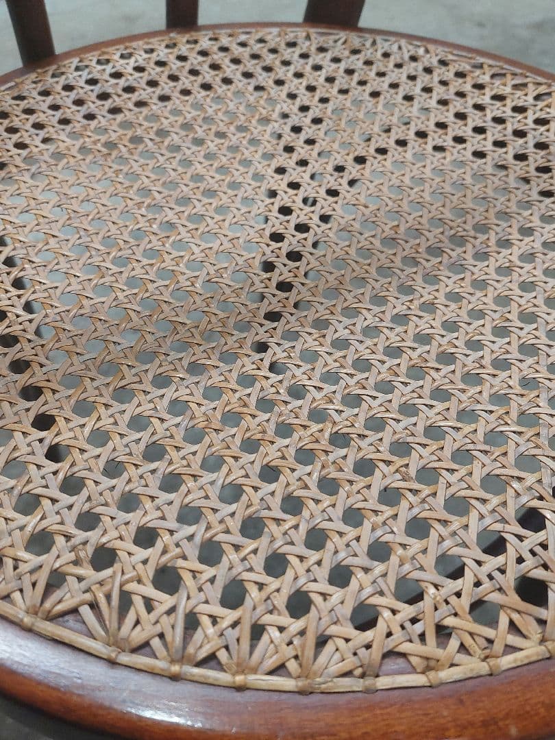 ヴィンテージ レトロ 秋田木工 ベントウッドチェア 曲木チェア 藤編み カフェ