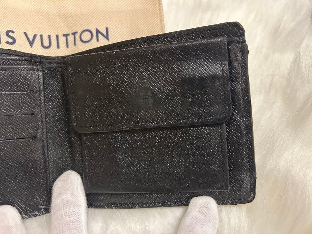 LOUIS VUITTON ダミエ 二つ折り財布グラフィットポルトフォイユマルコ