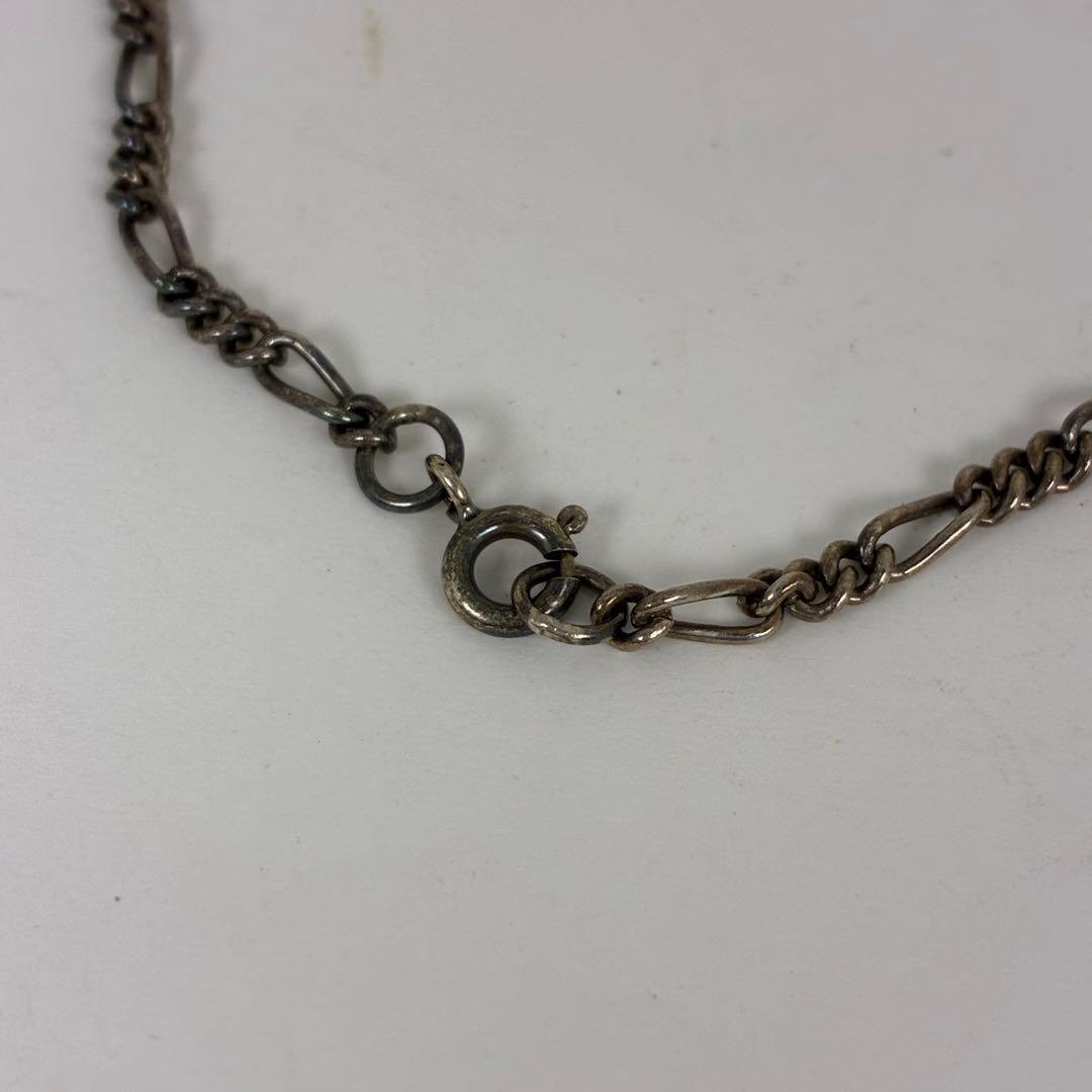 シルバーネックレス　ブルドッグ　フェザー　約52g　アクセサリー【中古】