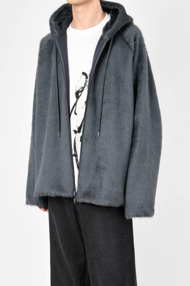 LAD MUSICIAN 2024AWシャギーパーカ44ブルーグレー46200円