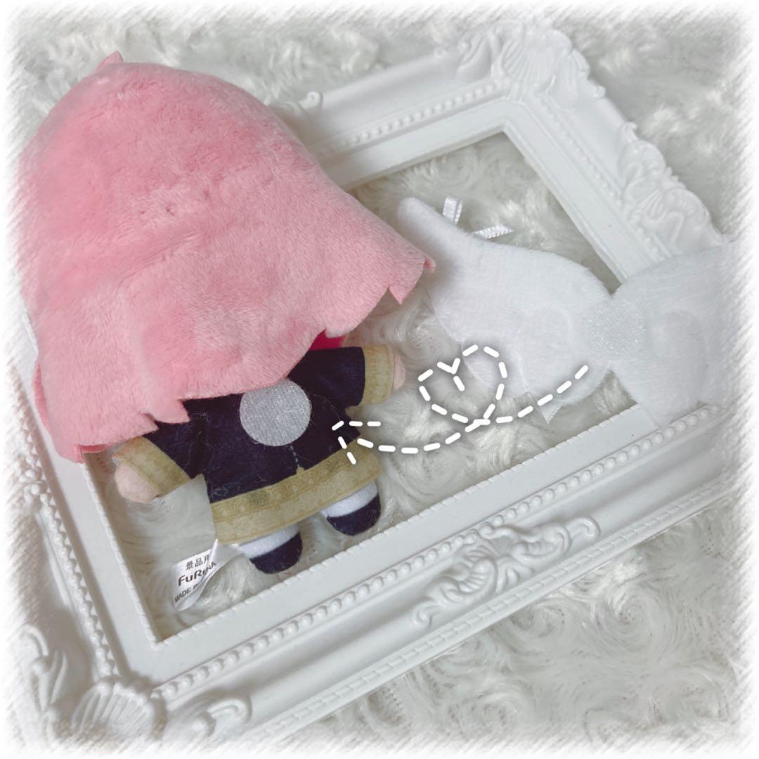 【111】ぬいぐるみ ぬい服 おまんじゅう ヘッドドレス【白 ピンク うさぎ】