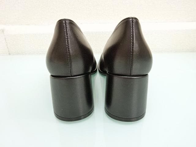【新品】GRISE5cmポインテッドレザーソフトウエッジパンプス黒23cm
