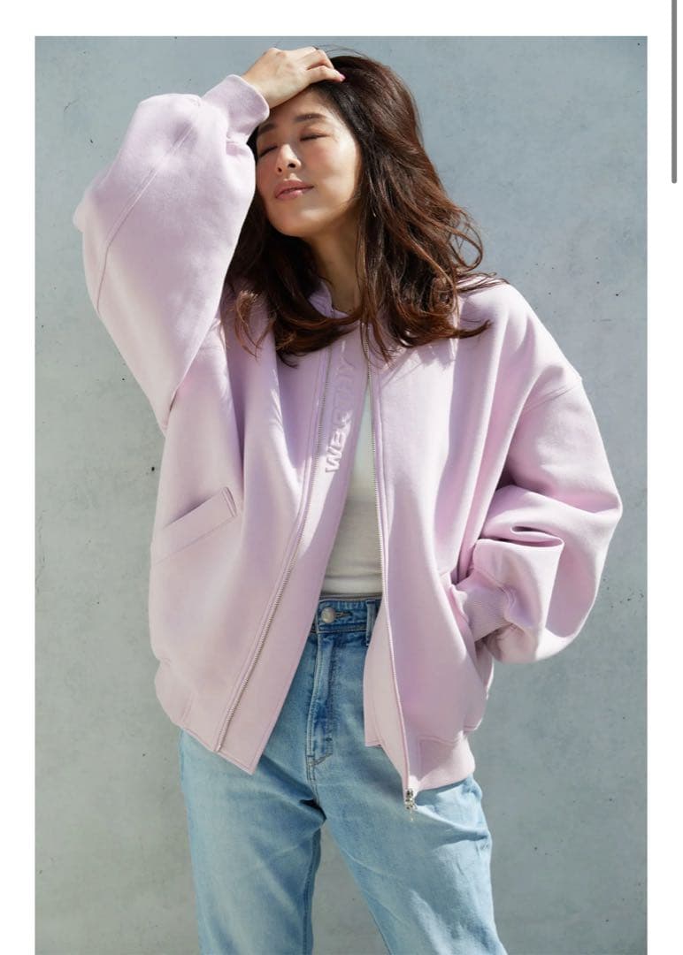 新品【WE'RTHY】SWEAT BOMBER グレー