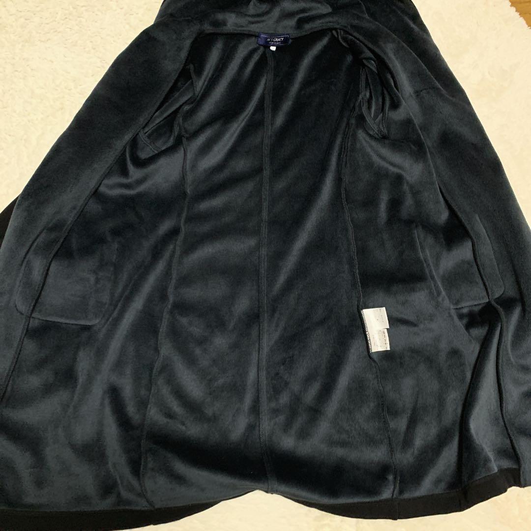 yukiko　　ポケットリボン ボンバーヒート コート 40 黒