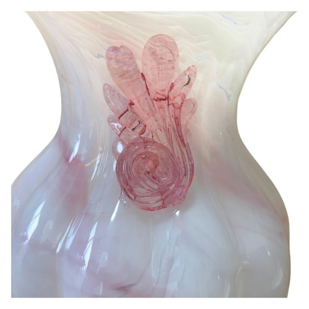 IWATA GLASS 岩田ガラス 花瓶 フラワーベース マーブルピンク