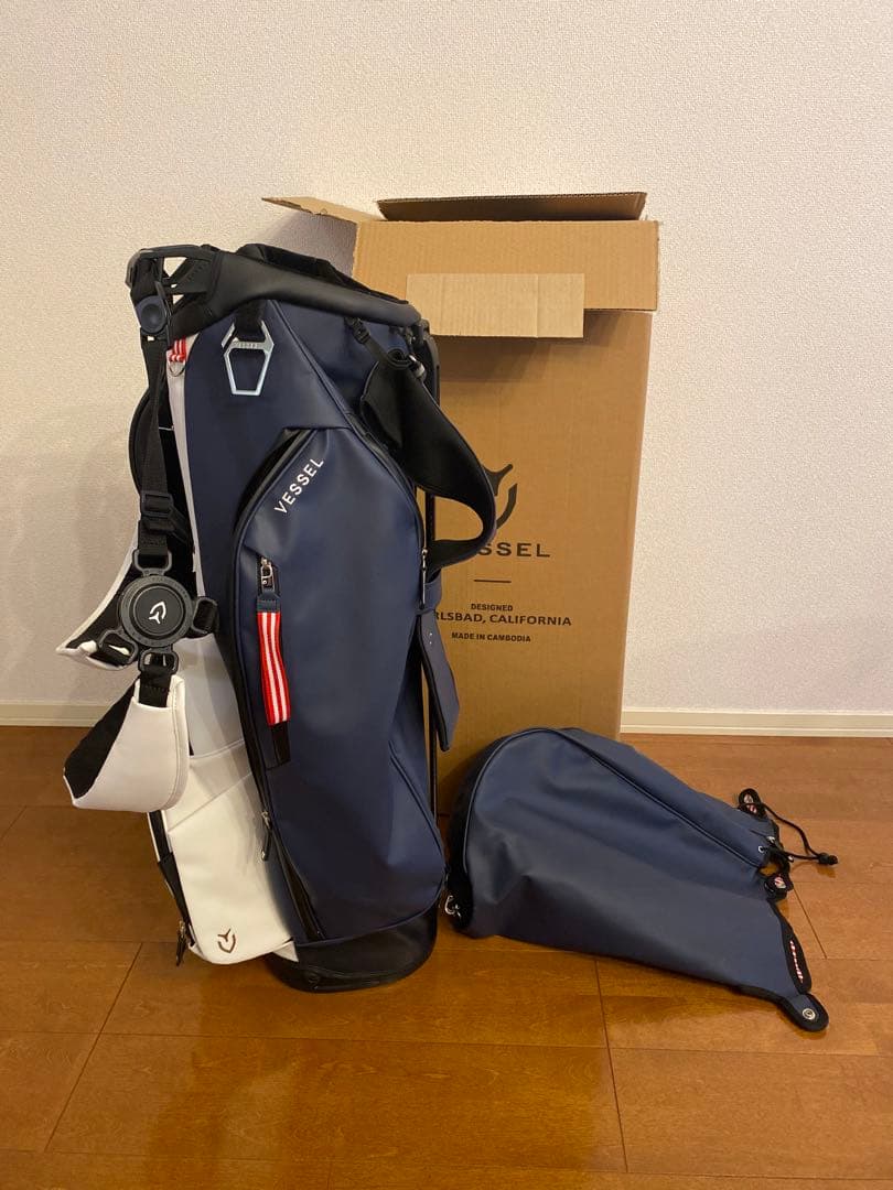 【美品】VESSEL ベゼル キャディバッグ スタンドタイプ アメリカンカラー