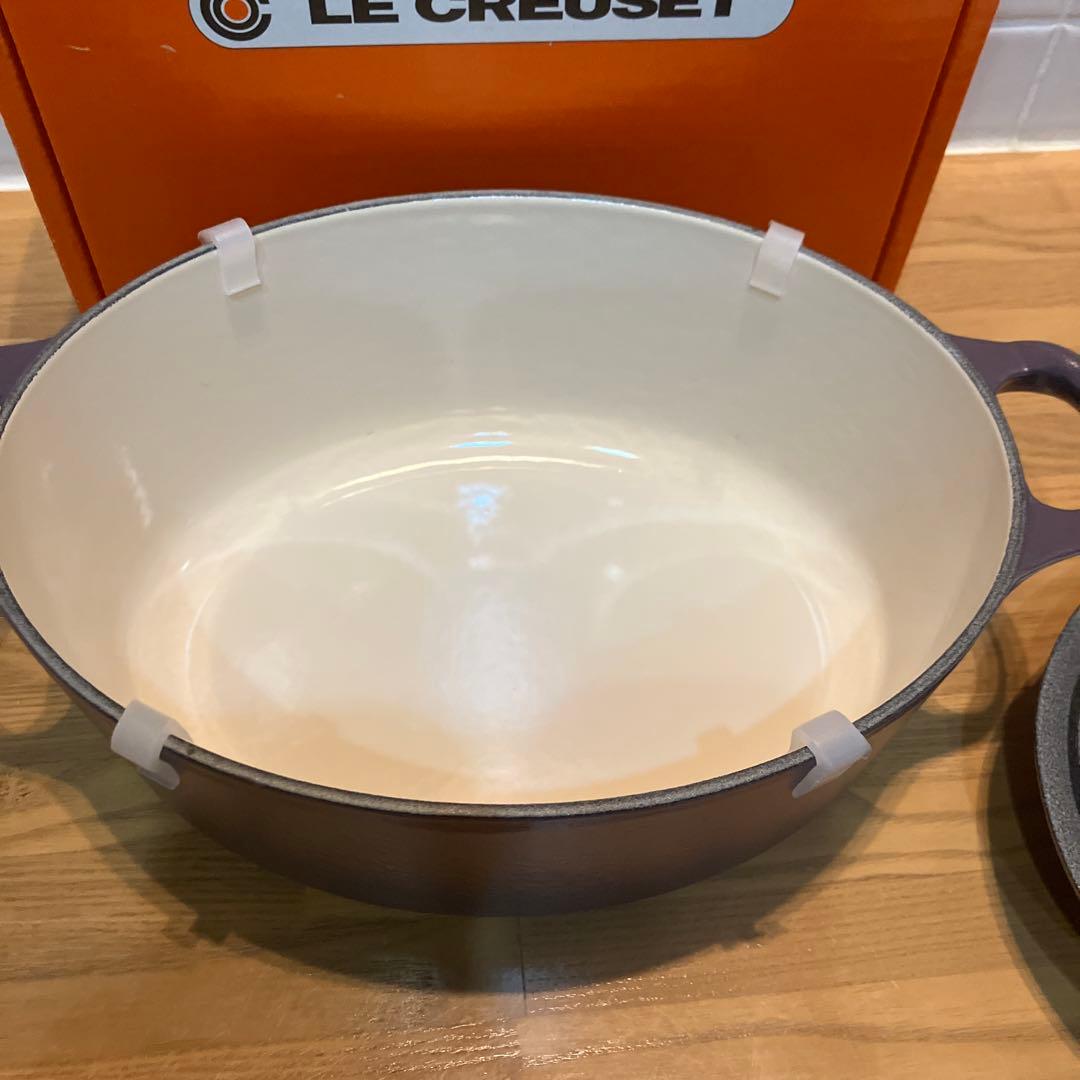 LE CREUSET パープル 両手鍋ココットオーバル23センチ
