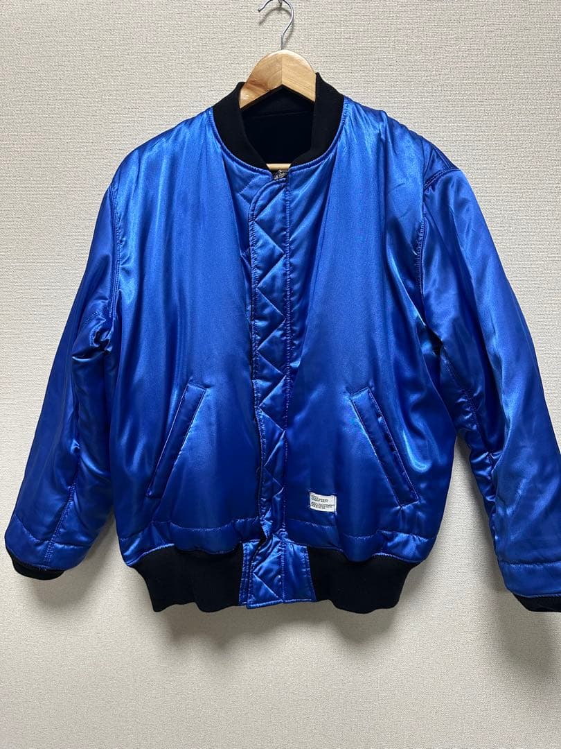 BEDWIN ベルベット　MA-1フライトジャケット　ネイビー　リバーシブル