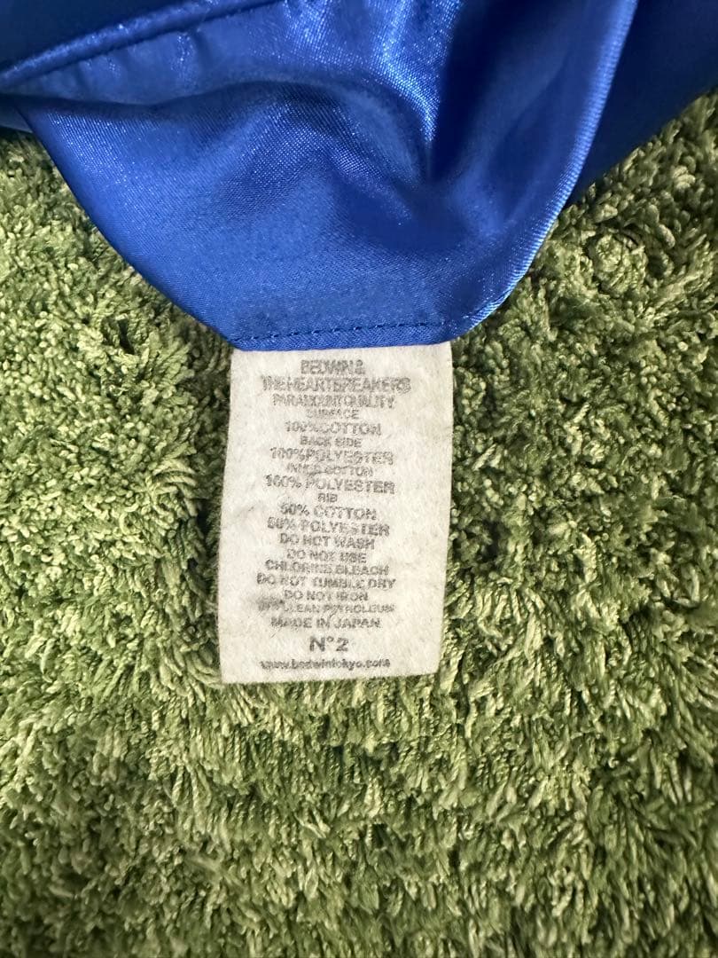 BEDWIN ベルベット　MA-1フライトジャケット　ネイビー　リバーシブル