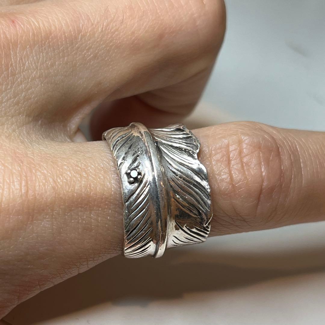 JAM  MADE シルバーフェザーリング 925 ブラックダイヤ