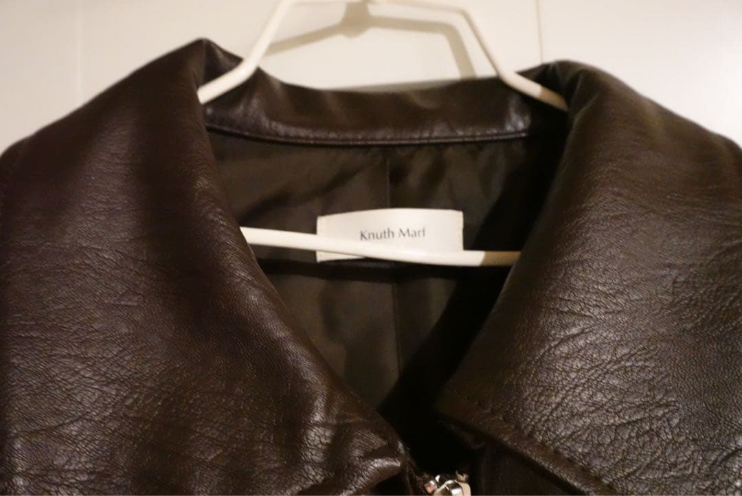 knuthmarf　レザーライダースブルゾン