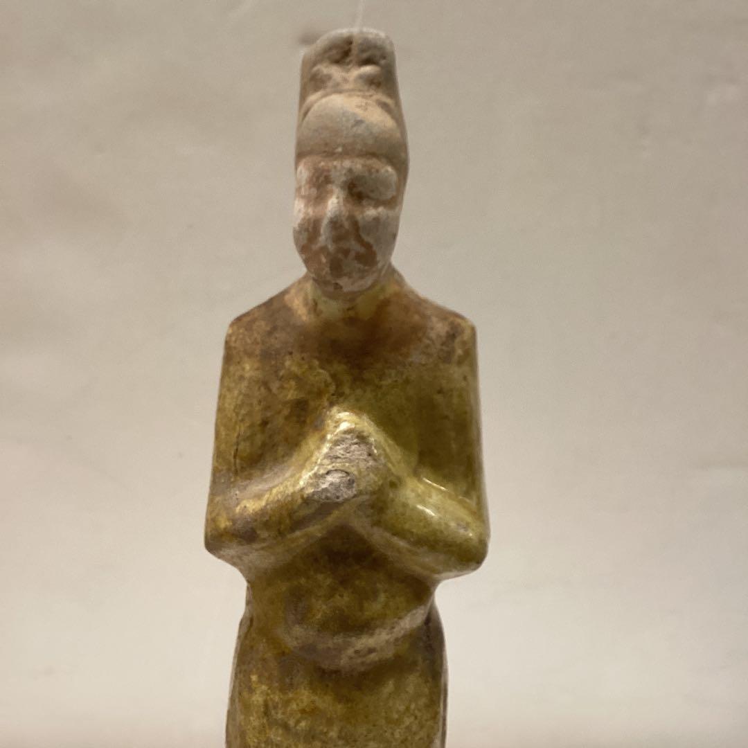 古代中国加彩佣(遼時代の兵士の像です)