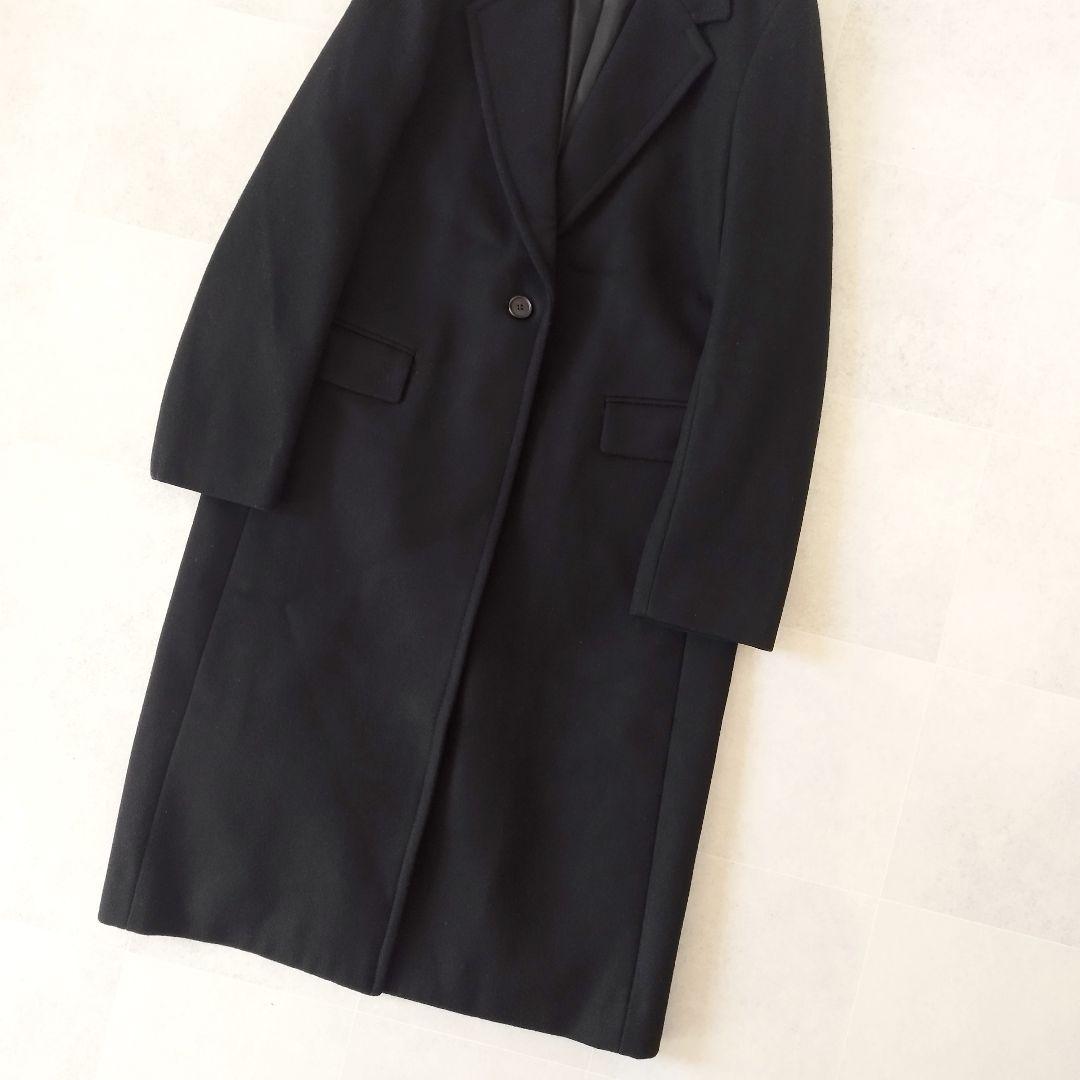 iCB シェルメルトンチェスターコート ロング丈コート Mサイズ 黒