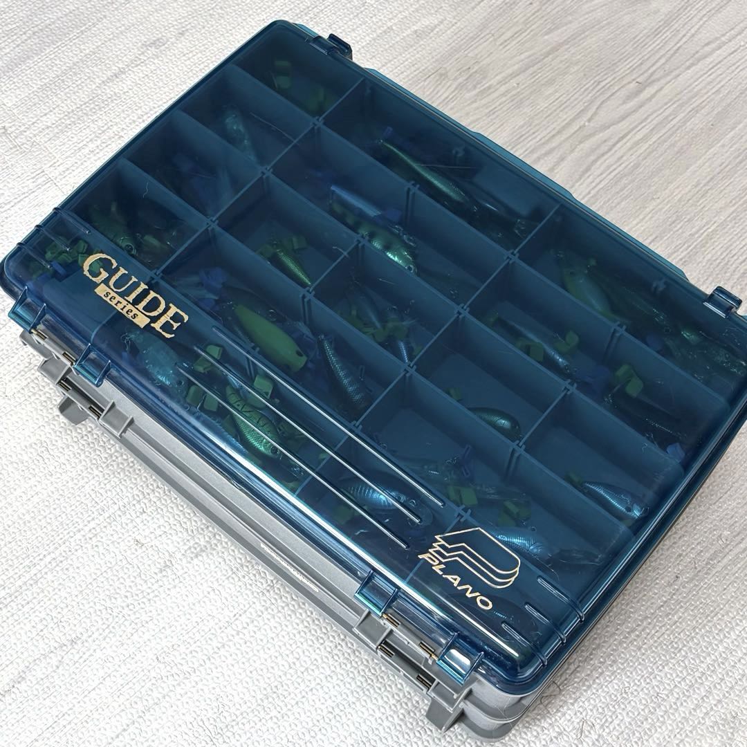 バス釣り引退セット　ルアーワームセット売り　タックルボックス付き　バスルアー