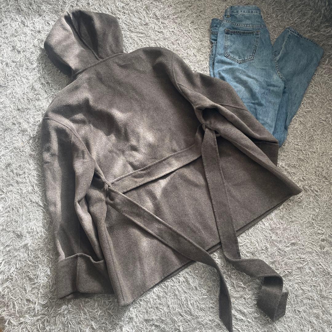 23AW 美品 サニーレーベル ジャケット ウールリバーフードミディコート