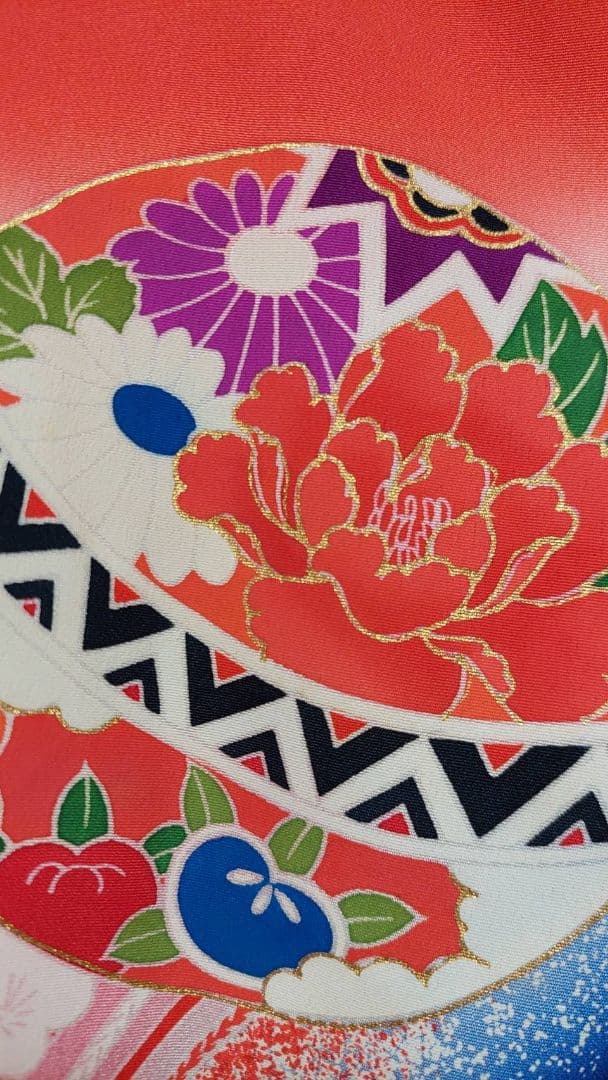 NA130アンティーク子供着物正絹七五三めちゃくちゃ綺麗着丈96センチ裄丈44