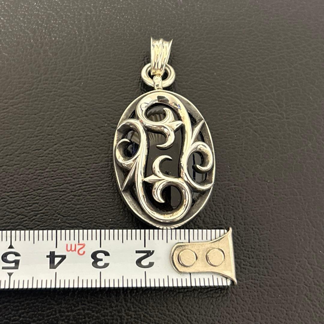 アクアシルバー　オニキス　ペンダントトップ