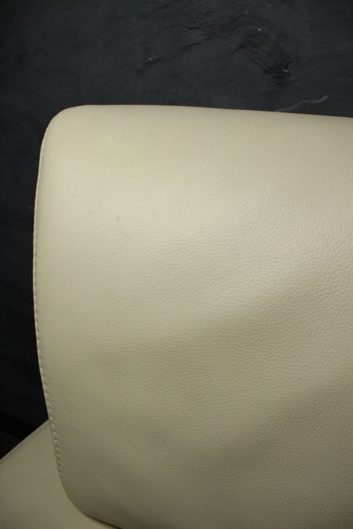 首都圏送無料〜M gallery40万前後 本革ソファ オットマン クリーム白