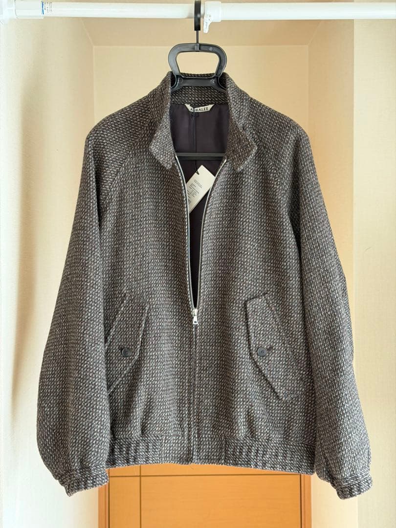 ジャケット・アウター ALPACA WOOL SILK TWEED ZIP BLOUSON