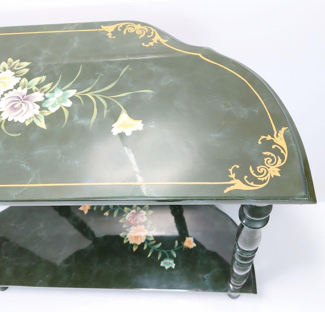 花柄コンソール テーブル 台 アンティーク家具【美品】