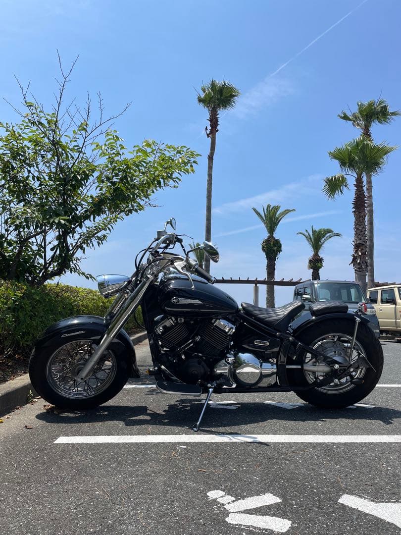 フラットフェンダー用ソロシート&ピリオンシート ダイヤ柄　ドラッグスター400