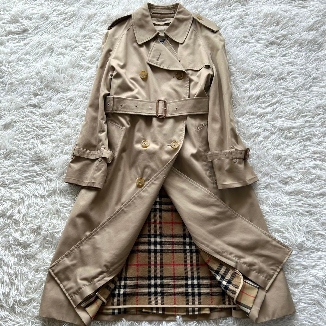 【美品】バーバリー　トレンチコート　ライナー　ベルト完備　ロング　ベージュ　M