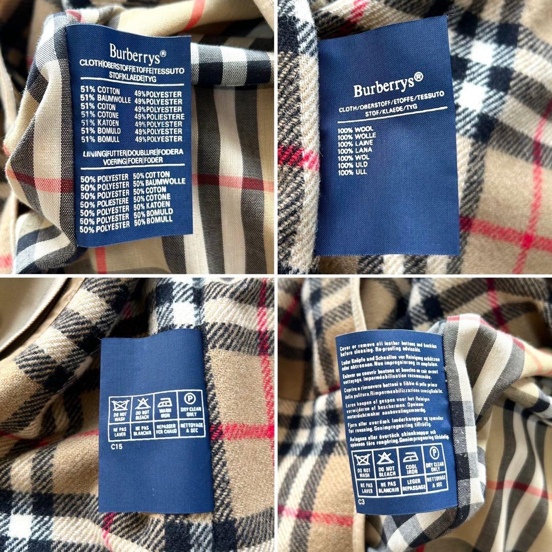 【美品】バーバリー　トレンチコート　ライナー　ベルト完備　ロング　ベージュ　M