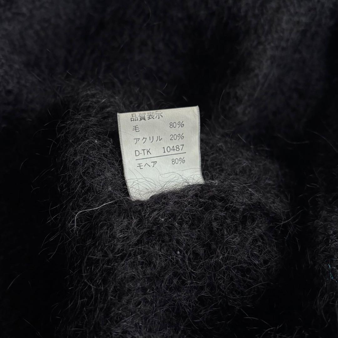 トップス 90s VINTAGE black mohair knit cardigan