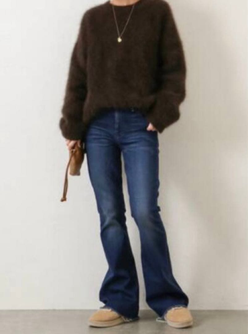ドゥーズィエムクラス　Fluffy sweater ニット　ブラウン　美品
