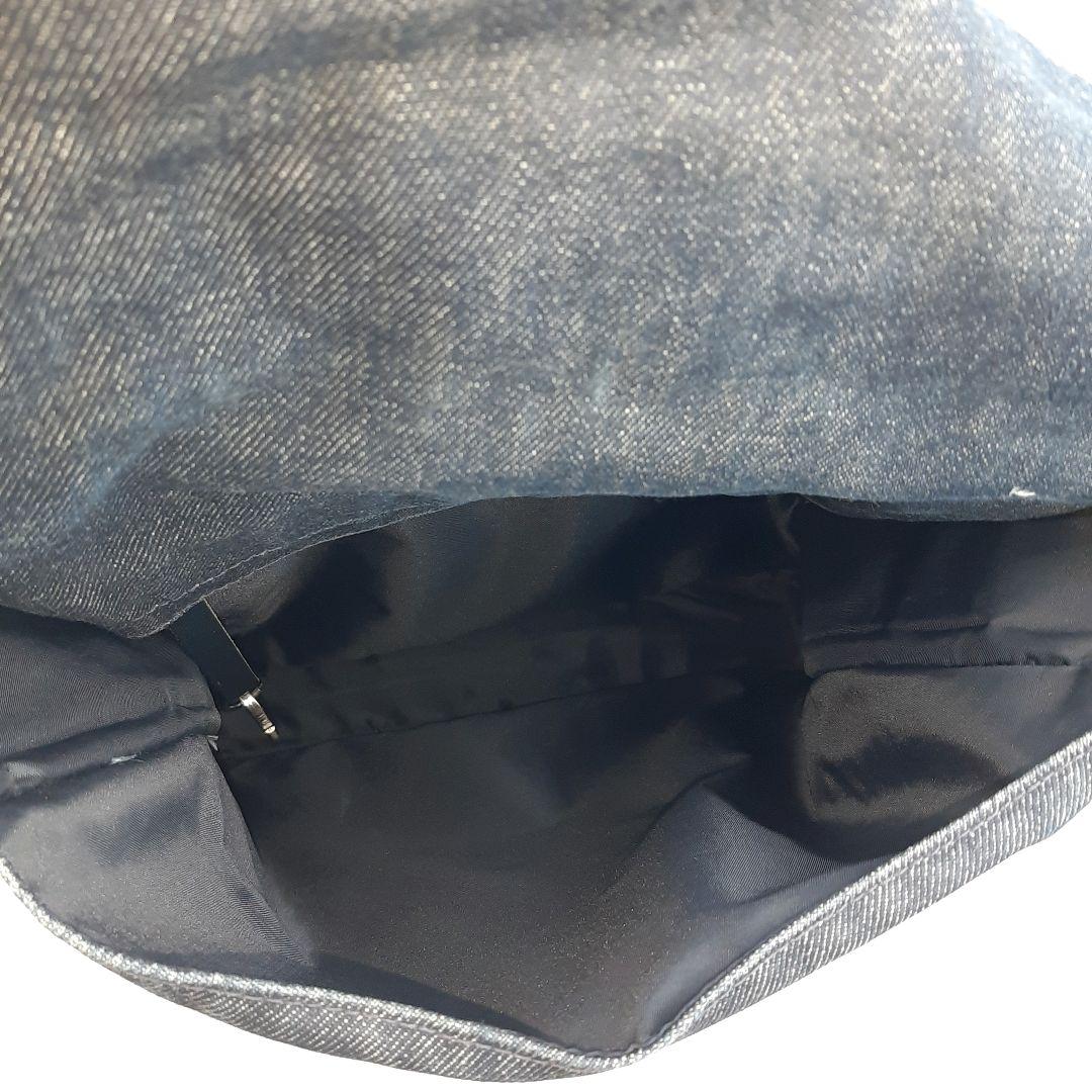 ハンティングワールド　ショルダーバッグ　メッセンジャー　デニム　ブラック