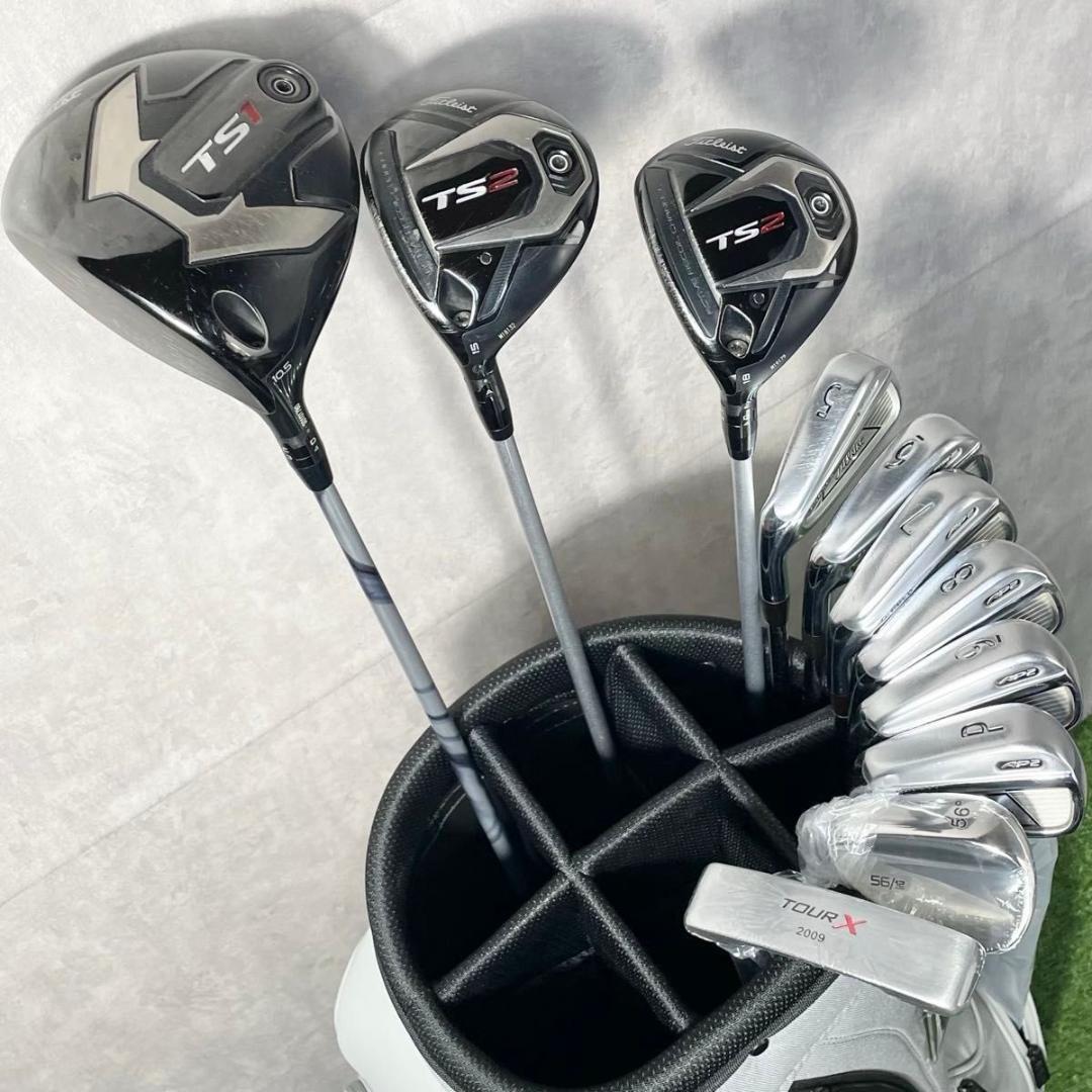 【貴重なレフティ】タイトリストTS1 TS2 ゴルフクラブセット 11本 S 左