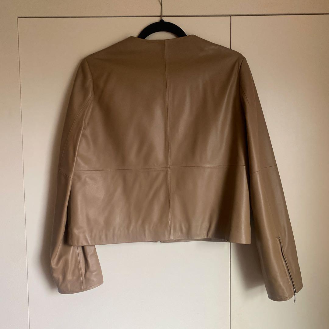LOUNIE ラムレザーショートジャケット ベージュ　　40
