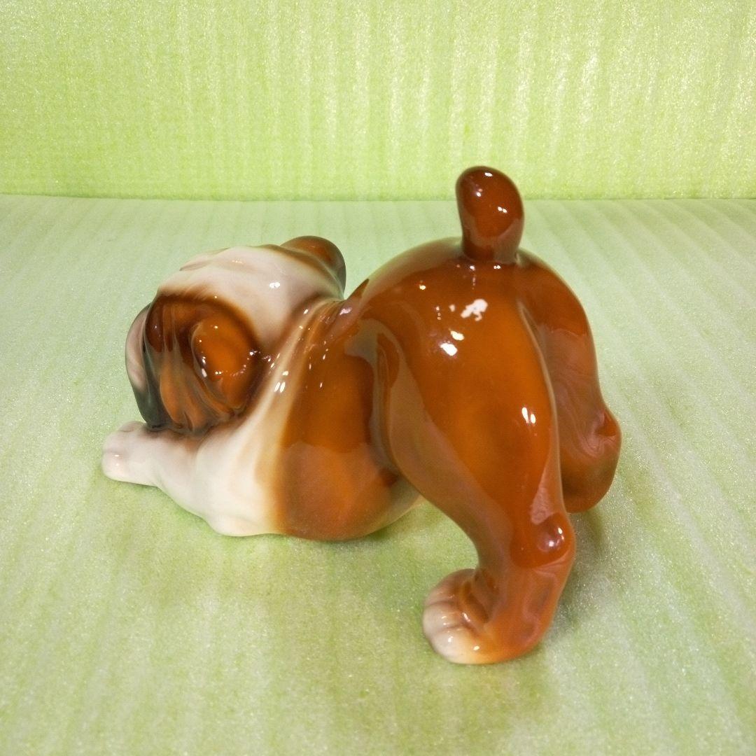 HK　D179B　陶器製と思われるブルドッグの置物　Bulldog　フィギュア