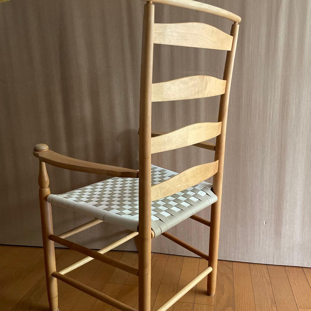 広松木工 SHAKER 椅子　ハイバックチェア　ナチュラル　美品　アームチェア
