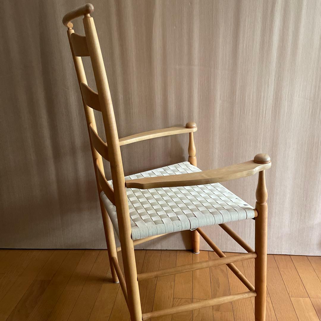 広松木工 SHAKER 椅子　ハイバックチェア　ナチュラル　美品　アームチェア