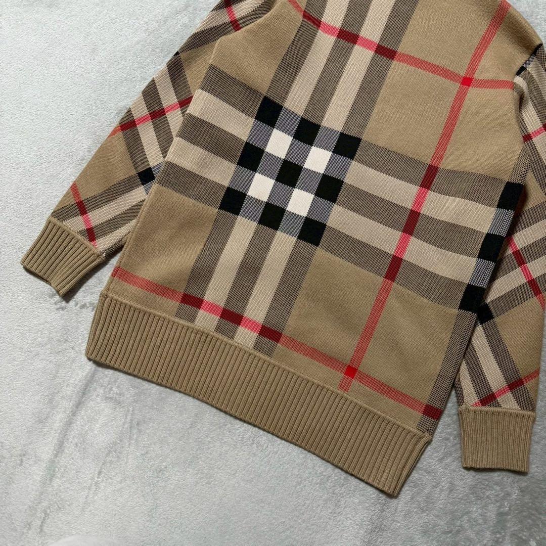 BURBERRY バーバリー ウールブレンド カーディガン チェック XSサイズ
