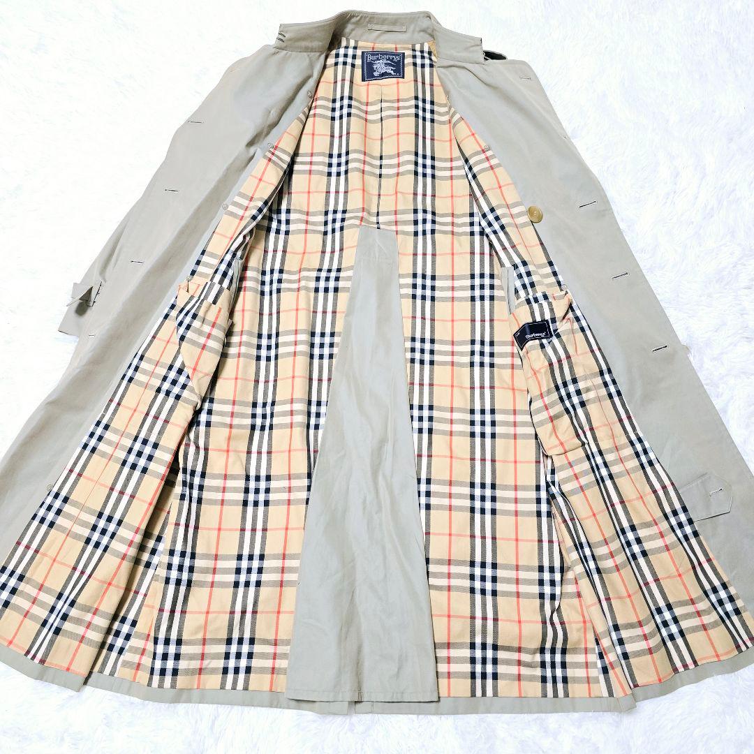 美品✨バーバリー トレンチコート ベルト カーキ 玉虫