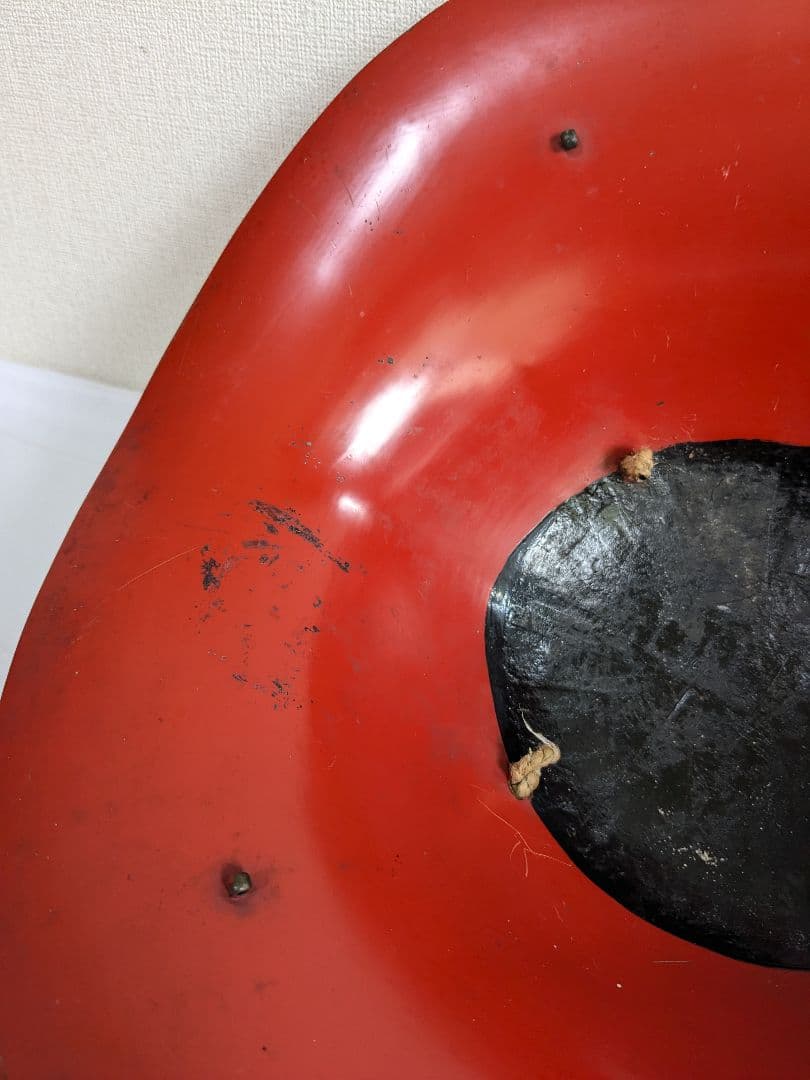 陣笠 木製 三ツ割菊 武士防具 ヴィンテージ