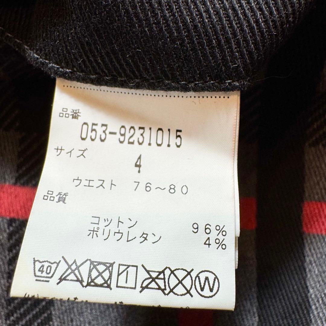 未使用級 パーリーゲイツ チェック柄 パンツ リング付き ロゴ刺繍 リング付き