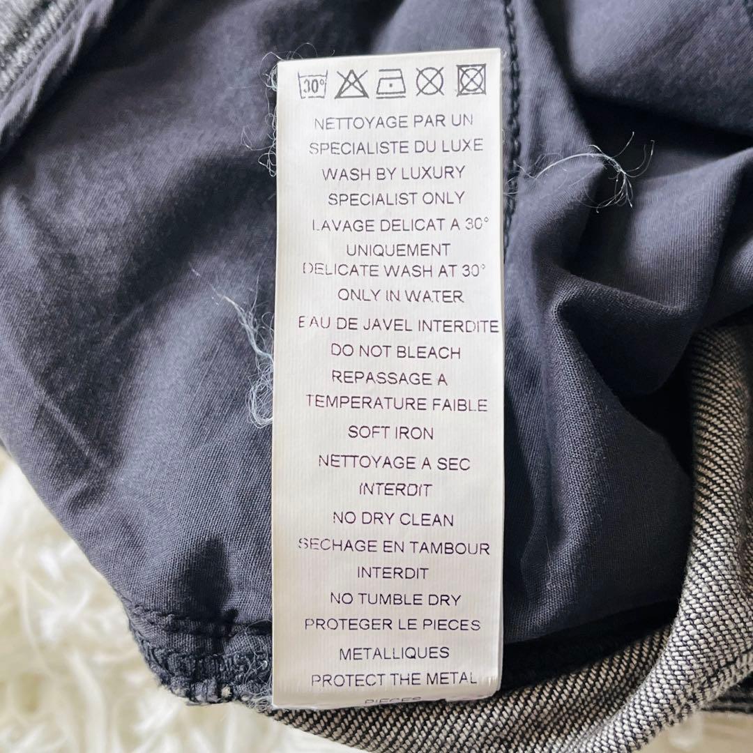 【新品タグ付き✨】バルマン　デニムパンツ　バイカーパンツ　蛇腹　金ボタン　黒