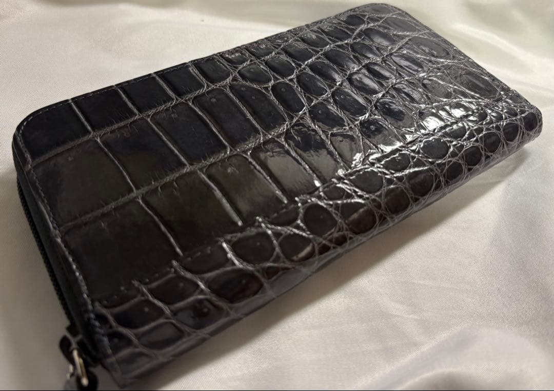 JRA認証 シャイニー　クロコダイル　メンズ長財布　新品 金運up