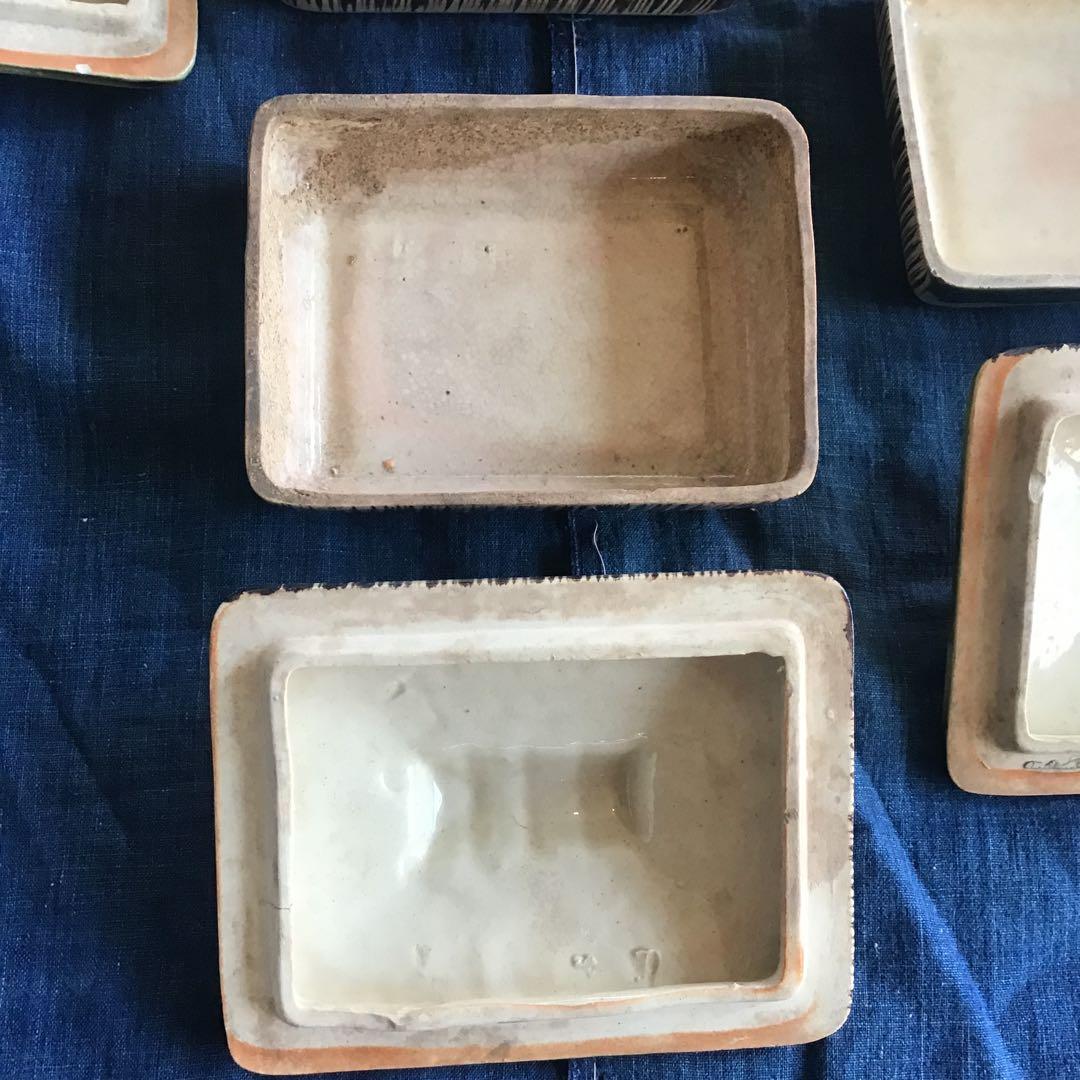 骨董　陶器　家型　織部焼　皿