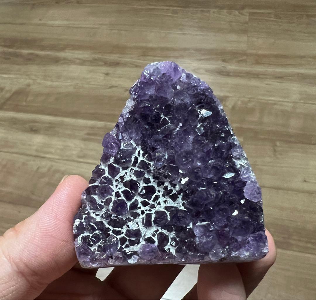高品質　アメジストドームミニクラスター　共生タイプ　希少品　台座込　送料無料