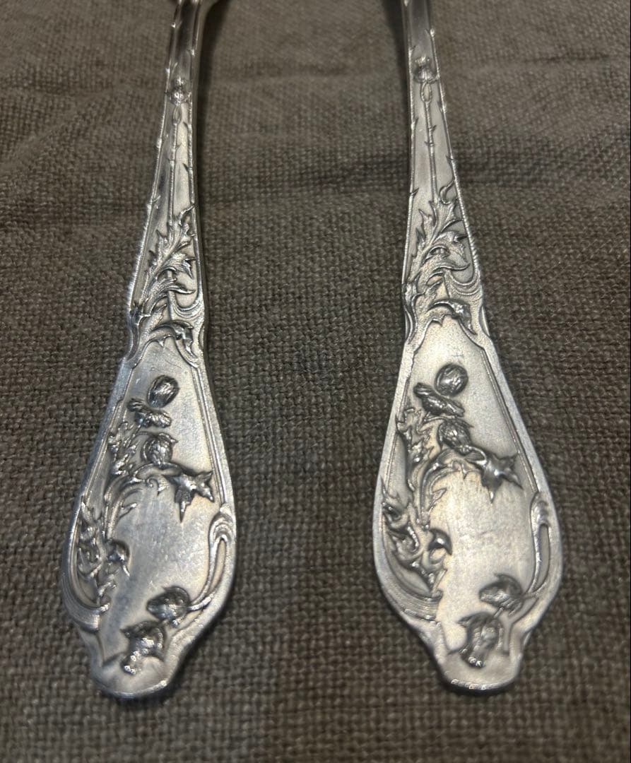 アザミ Boulenger フランスアンティーク カトラリー 21.5cm ②