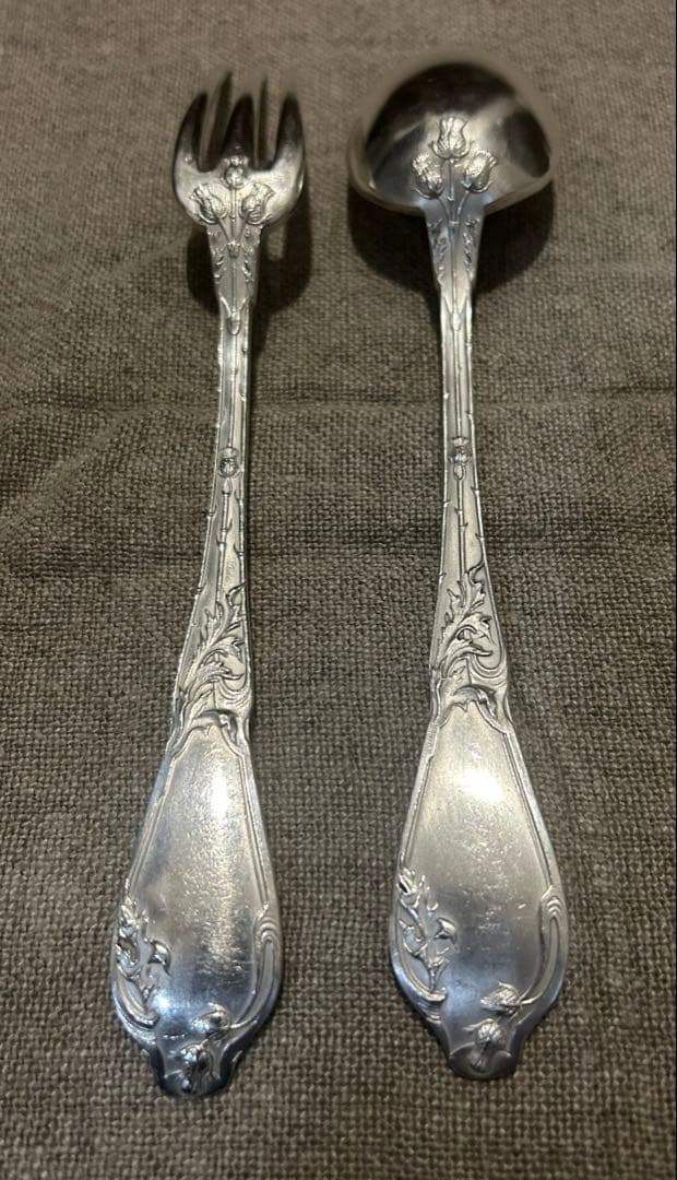 アザミ Boulenger フランスアンティーク カトラリー 21.5cm ②