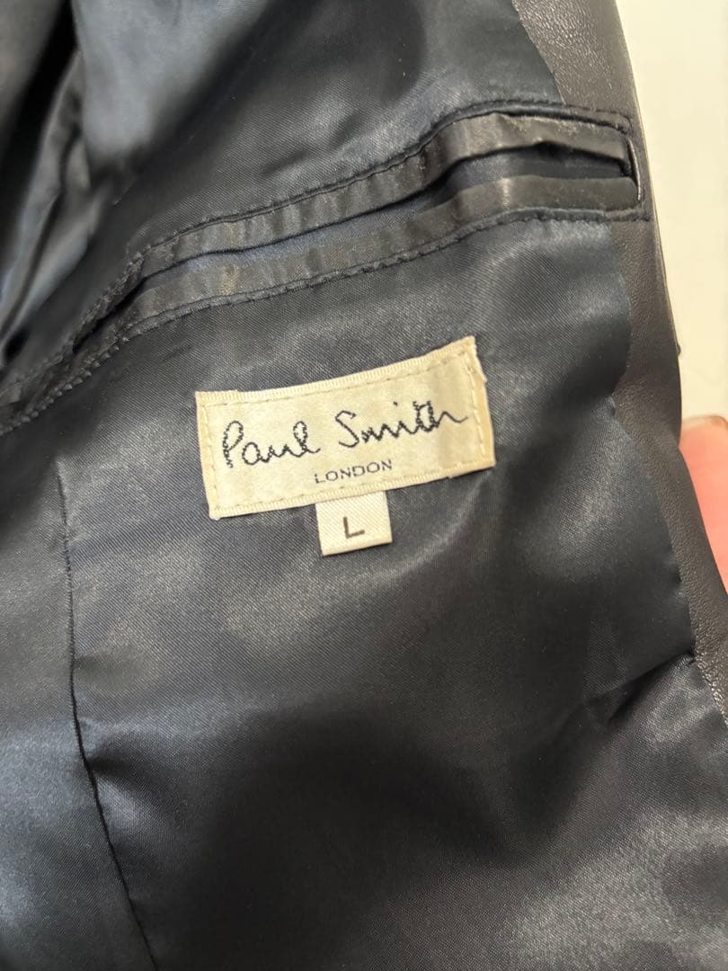 2月6日までセール！レザージャケット ブラック　Lサイズ ポールスミス　革ジャン