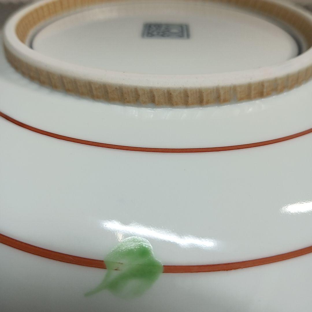 清水焼 赤絵格子花鳥六寸皿 お皿 菓子皿 盛り皿 5枚セット